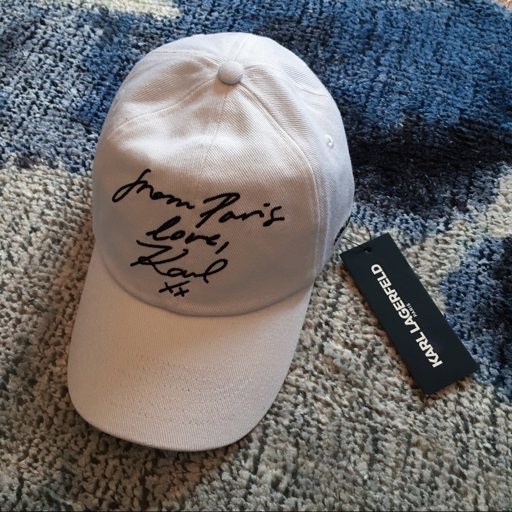 Karl Lagerfeld White Baseball Cap 🧢⭐️